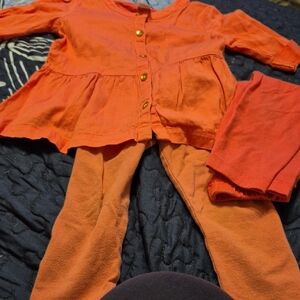 Orange Set Shirt 2 Pants